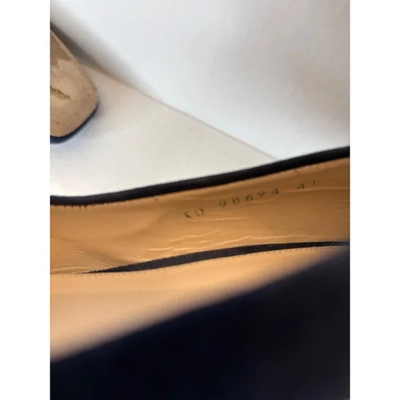 Stuart Weitzman Navy Blue Suede Square Toe Kitten Heel Pumps Shoes Womens 41 - Picture 2 of 7